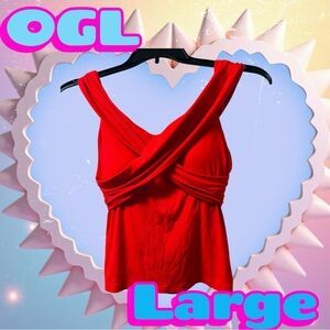 OGL Red Cross-Front and Back Tank Top Large NWT